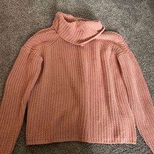 Pink turtle neck sweater